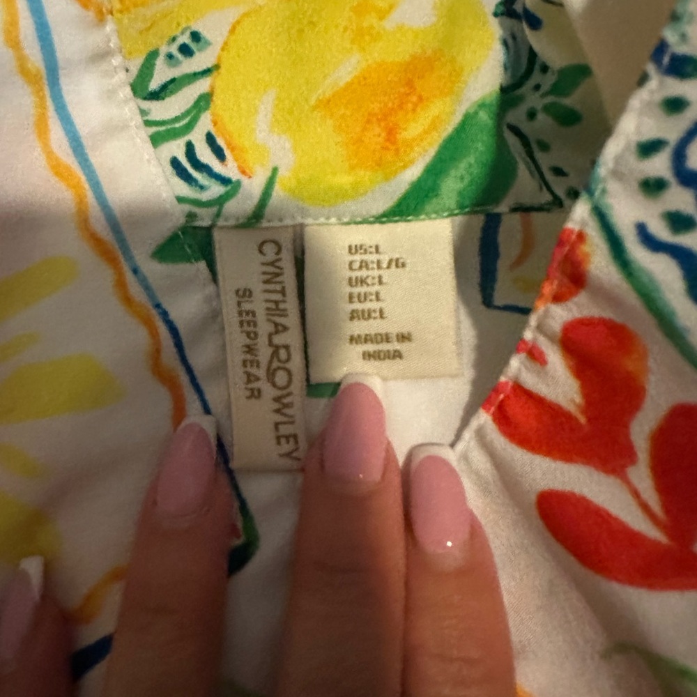 Cynthia Rowley Colorful Floral Pajama Set - Picture 3 of 3